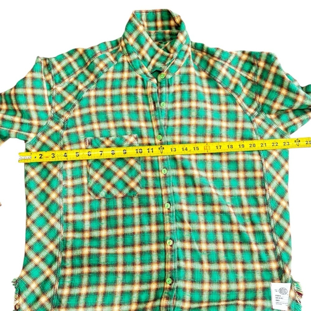 BDG Urban Outfitters Brixton Flannel Button-Down Shirt Tunic Top Sz Medium P-17 - Picture 16 of 16